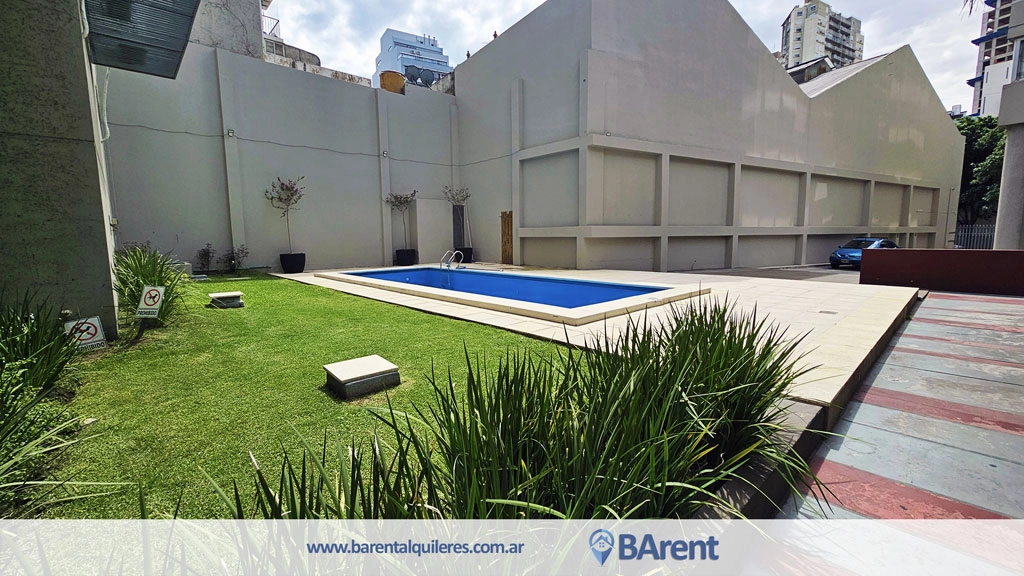 Monoambiente en moderno edificio con amenities, piscina, laundry, gimnasio, sum y parrilla